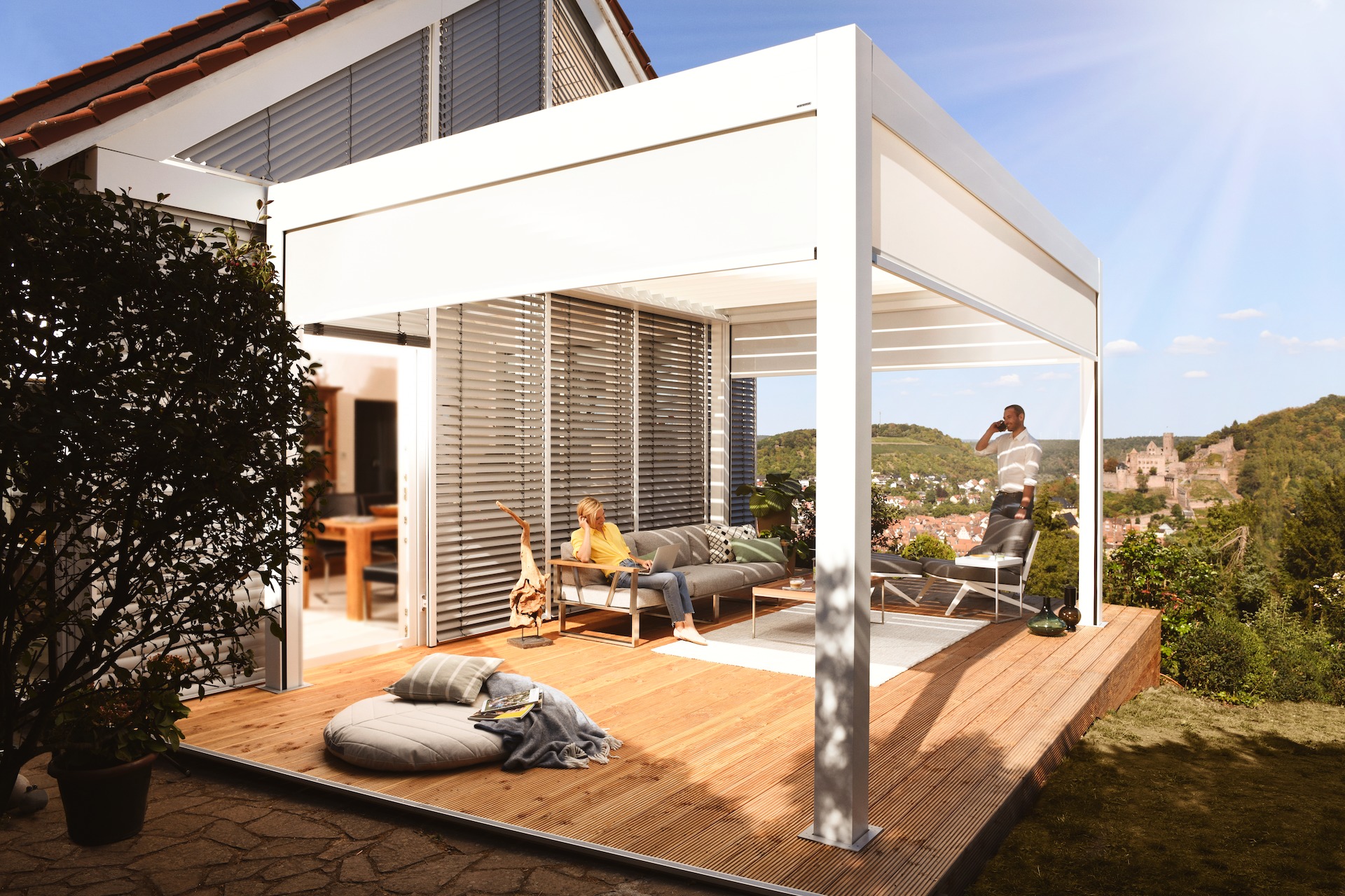 Lamellendach - Sonnenschutz für die Terrasse, Garten